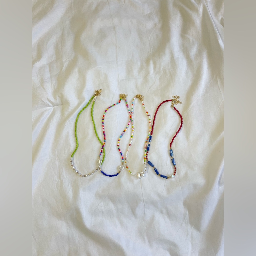 Multicolor Summer Necklaces (4 pack)